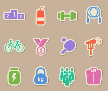 spor renkli kağıt etiketleri