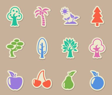 ağaç rengi kağıt çıkartmaları