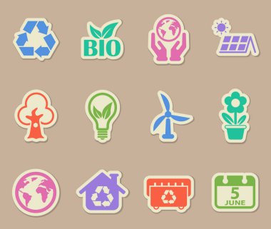 dünya çevresi gündüz renk kağıt etiketleri