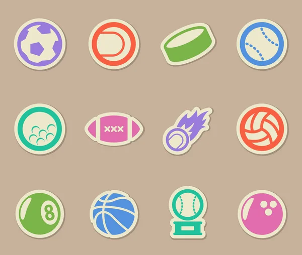 Sport bollar vektor ikoner — Stock vektor