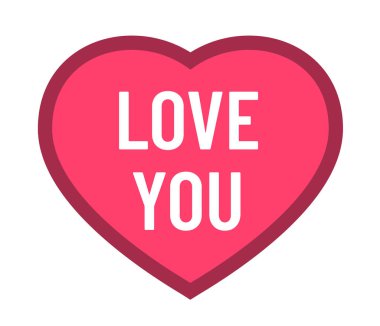 Kalp renk vektörü çizimlerine harf yazmanı seviyorum.