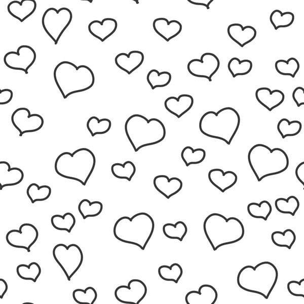 Sevgililer Günü 'nde kalpleri olan kusursuz bir model. Paketleme, ambalaj, kutu ve kartlardaki parmak izi kalıpları için beyaz arka planda elle çizilmiş kalpler. Sevgililer Günü, aşk ve ilişkiler konsepti