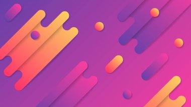 abstract fluid color gradient geometric 4k background. futuristic liquid color shapes with shadows. orange, purple and pink gradient colors. for postrer on wall, poster tamplate and landing page