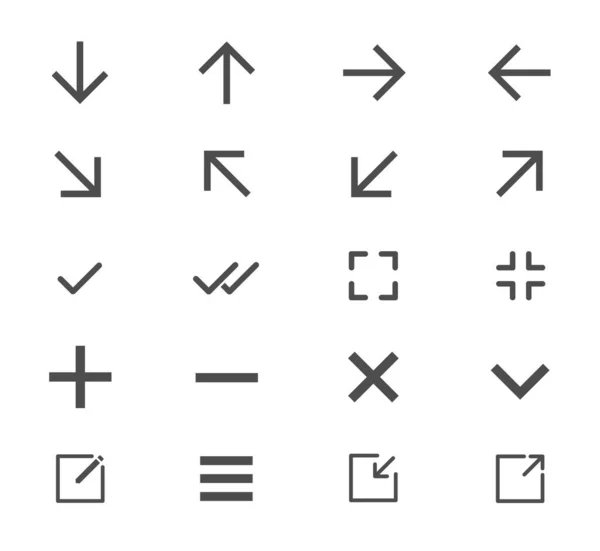 Arrows and signs web icons. Ui elements. Arrows and signs vector icons for web, mobile and ui design