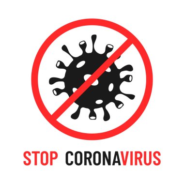 Stop coronavirus color vector illustration