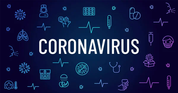 Coronavirus Epidemic Color Vector Illustration — Vector de stock