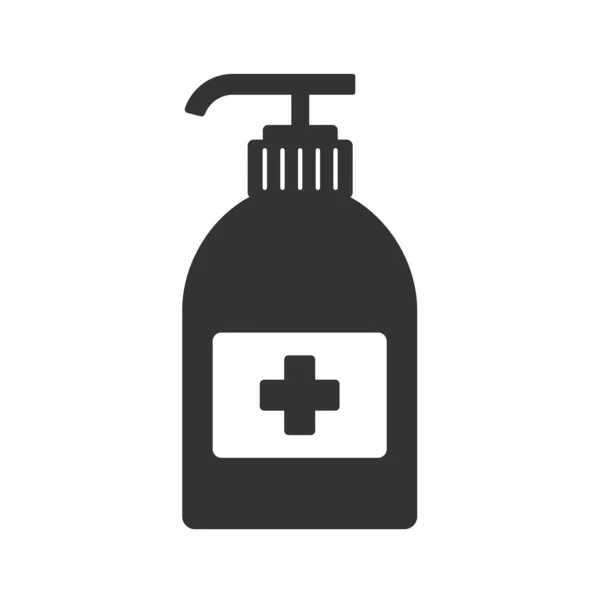 Μπουκάλι Απολυμαντικό Χεριών Πρόληψη Του Ιού Του Κερατοειδούς Πλύνε Χέρια — Διανυσματικό Αρχείο