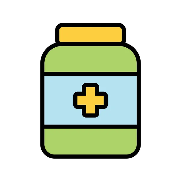 Medical Potion Lineal Color Vector Icon Isolated White Medical Potion — Stockvektor