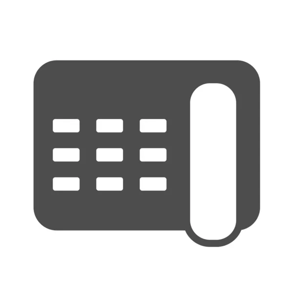 Telephone Silhouette Vector Icon Isolated White Telephone Icon Web Mobile — Image vectorielle