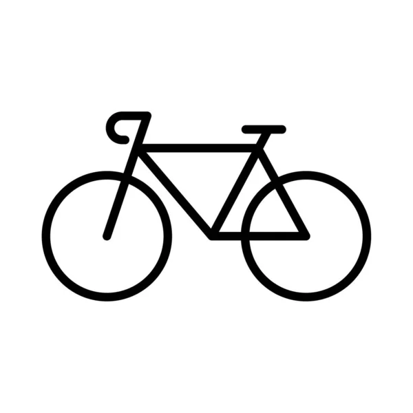 Icône Vectorielle Ligne Vélo Isolé Sur Fond Blanc Illustration Contour — Image vectorielle
