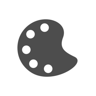 Palet vektör simgesi beyaza izole edildi. palet siluet simgesi işareti Web, mobil uygulamalar, ui tasarım ve yazdırma