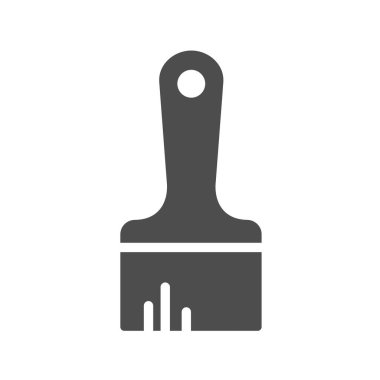 Boya fırçası vektör simgesi beyaza izole edildi. Web, mobil uygulamalar, ui tasarımı ve yazdırma için siluet simgesi simgesi