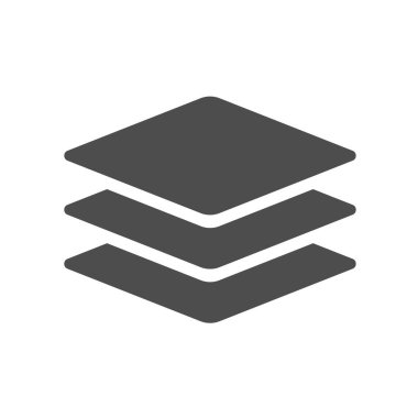 Beyaz üzerine izole edilmiş katman vektör simgesi. katmanlar siluet simgesi işareti Web, mobil uygulamalar, ui tasarım ve yazdırma