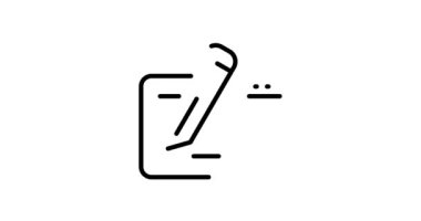 Kalem canlandırmalı taslak simgesi yazan tarayıcı. Web, mobil ve ui tasarımı için bir blog satırı simgesi tasarımı yaz.