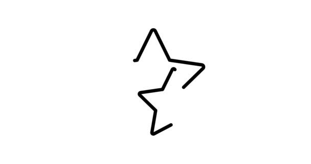 Анимированная Иконка Контура Звезд Звезды Линии Иконки Движения Дизайн Веб — стоковое видео