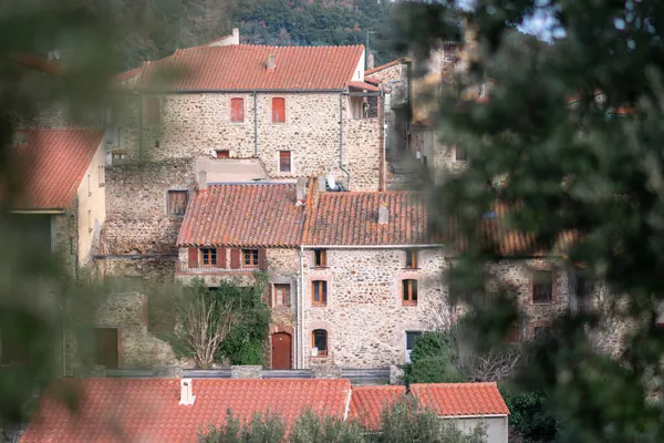 Kilátás Egy Tipikus Provence Falu Vidéken Franciaország — Stock Fotó