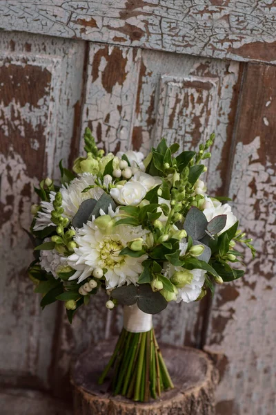 Wedding Bouquet White Flowers Modern Style Bridal Bouquet — Stock Photo, Image