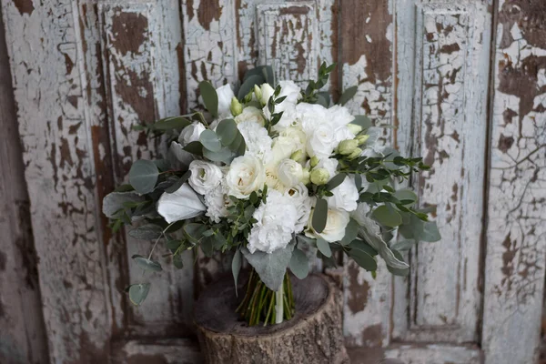 Wedding Bouquet White Flowers Modern Style Bridal Bouquet — Stock Photo, Image