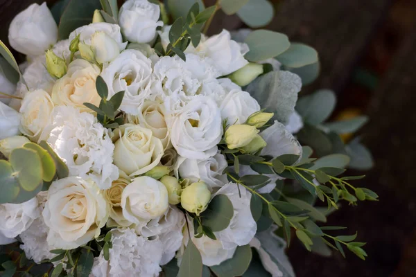 Wedding Bouquet White Flowers Modern Style Bridal Bouquet — Stock Photo, Image