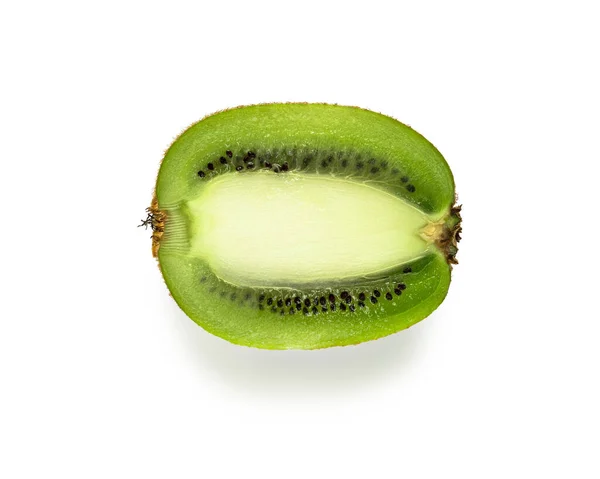 Slice Kiwi Fruit Isolated White Background Bio Fuits — Stock Photo, Image