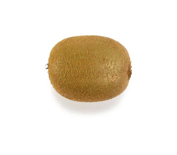 Kiwi Isolerad Vit Bakgrund Färska Bio Frukter Ovanifrån — Stockfoto