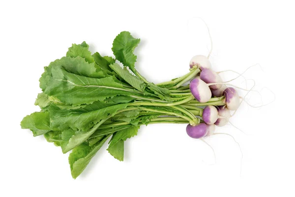 Fresh Purple Garden Radish Isolated White Background Raw Vegan Healthy — Stock Photo, Image