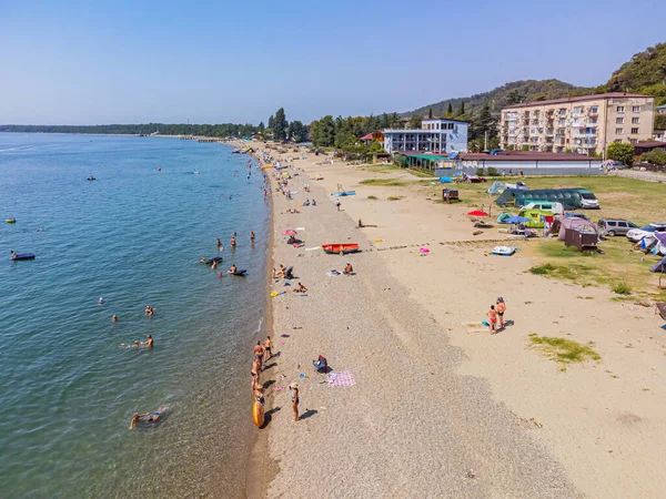 Quadcopter Vue Sur Côte Mer Long Littoral — Photo