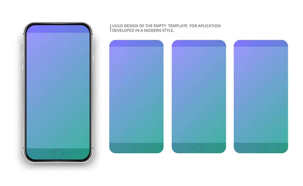 移动用户界面设计的概念 智能电话模板 带有空白显示隔离模板的手机帧 移动应用程序 — 图库照片