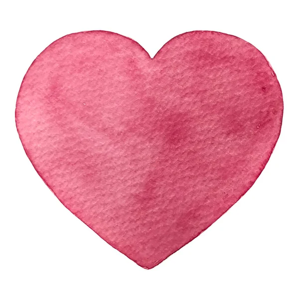 Watercolor Crimson Heart Purple Vector Heart Valentine Day Template — Stock Photo, Image