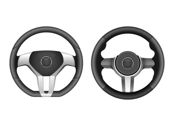 Steering Wheel Vector Design Illustration Isolated White Background — Stock Vector