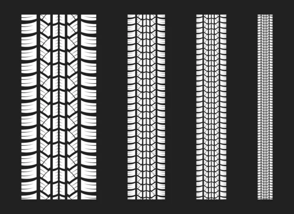 Pistas Neumáticos Diseño Vectorial Ilustración Aislada Sobre Fondo — Vector de stock