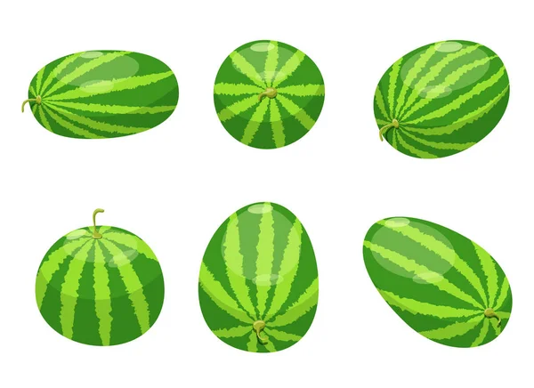 Diseño Vectores Fruta Sandía Ilustración Aislada Sobre Fondo Blanco — Vector de stock