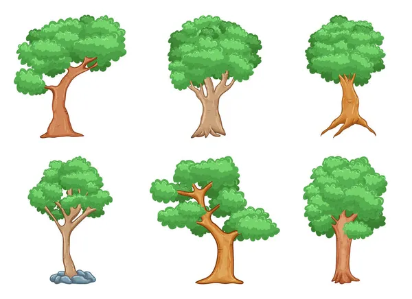 Árbol Vector Diseño Ilustración Aislado Sobre Fondo Blanco — Archivo Imágenes Vectoriales