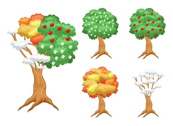 Desenho Vetorial Árvore Ilustração Isolada Sobre Fundo Branco — Vetor de Stock