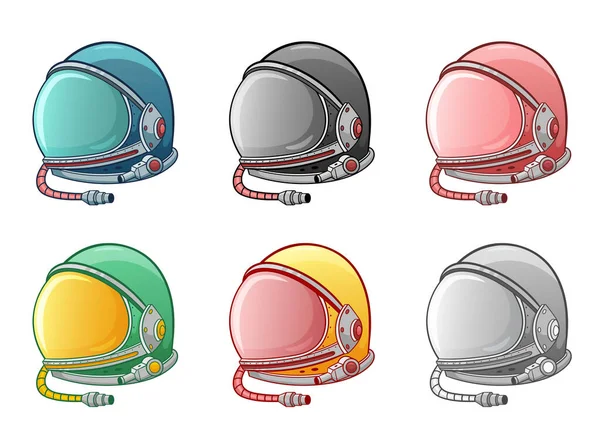 Иллюстрация Векторного Дизайна Шлема Астронавта Белом Фоне — стоковый вектор