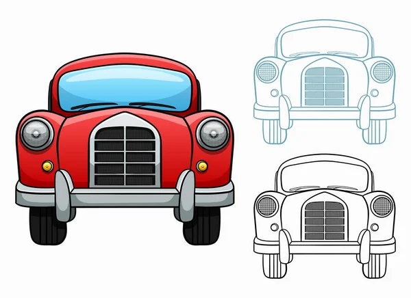 Oude Retro Auto Vector Ontwerp Illustratie Geïsoleerd Witte Achtergrond — Stockvector