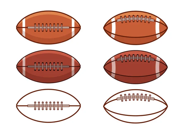 Desenho Vetorial Futebol Americano Ilustração Isolada Sobre Fundo Branco —  Vetores de Stock