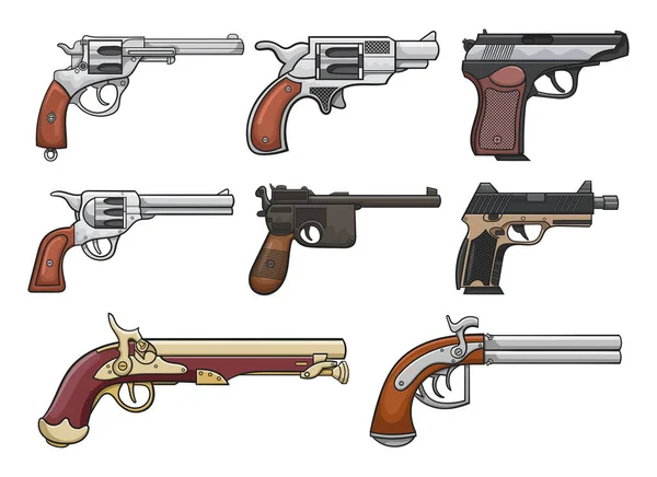 Иллюстрация Дизайна Пистолета Белом Фоне — стоковый вектор