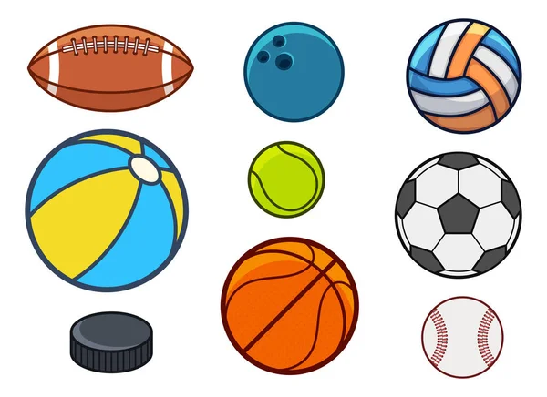 Αθλητική Μπάλα Διάνυσμα Απεικόνιση Σχεδιασμού Απομονώνονται Λευκό Φόντο — Διανυσματικό Αρχείο