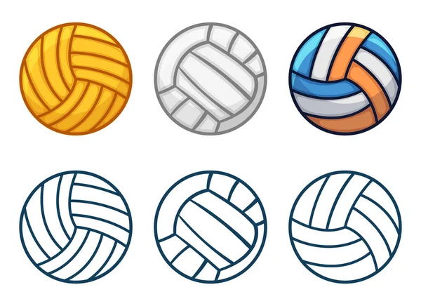 Volleyboll Vektor Design Illustration Isolerad Vit Bakgrund — Stock vektor