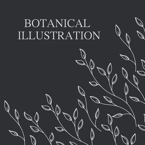 Une Bannière Style Végétal Avec Des Feuilles Des Branches Pour — Image vectorielle