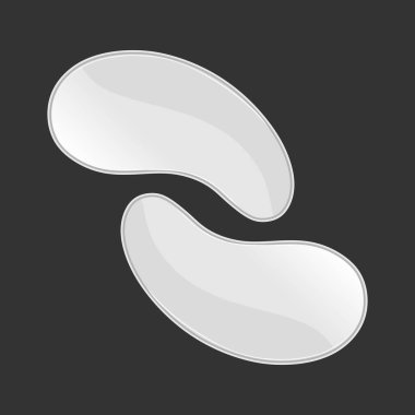 Yüzün yamaları beyazdır. Hidrogel Yaşlanma Karşıtı yamalar. 