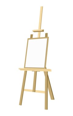 Boş tuvalli bir sehpa. Yaratıcılık ve sanat. 