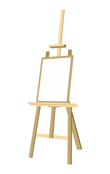 Easel Blank Canvas Creativity Art — Stock Vector
