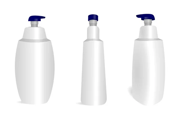 Maqueta de una botella con un dispensador Ilustración aislada sobre un fondo blanco. El diseño de la plantilla está listo para su diseño. Vector EPS 10 — Vector de stock