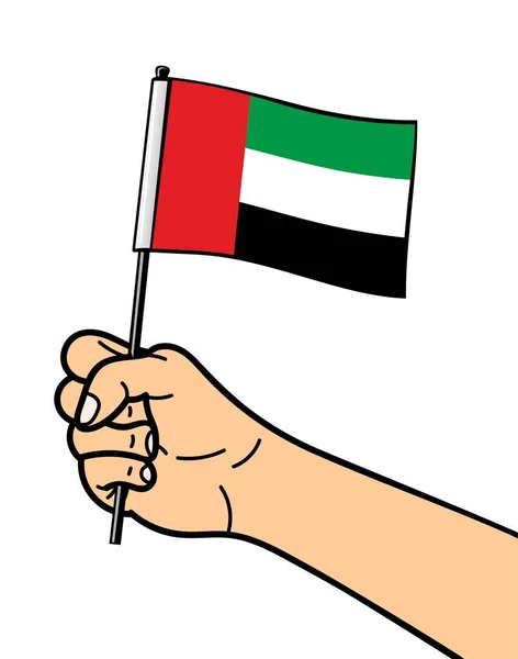 Государственный Символ Флага Объединенных Арабских Эмиратов Выделенный Белом Фоне Государственный — стоковый вектор