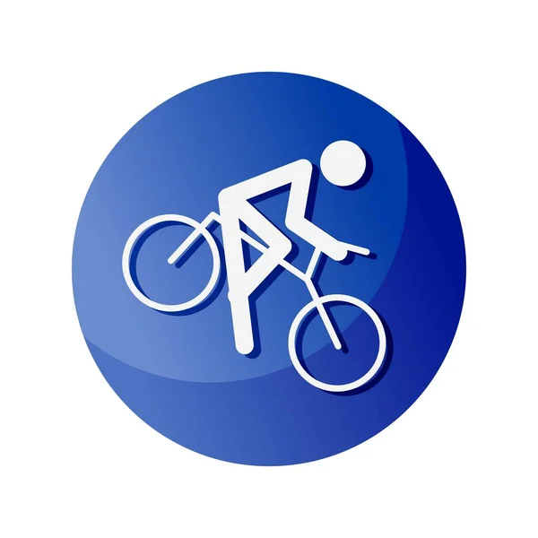Ποδηλασία. Μια εικόνα ολυμπιακών αθλημάτων. Το σήμα των Θερινών και Χειμερινών Ολυμπιακών Αγώνων. Εικονογράφηση διανύσματος. — Διανυσματικό Αρχείο