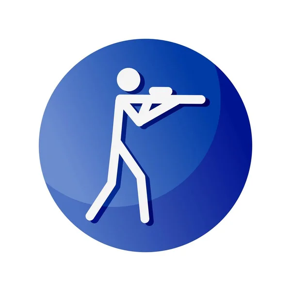 Sportschützen Ikone Ein Symbol Für Sport Und Spiel Vektor — Stockvektor