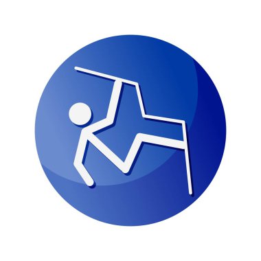 Spor tırmanma ikonu. Spor ve oyunlara adanmış bir sembol. Vektör 