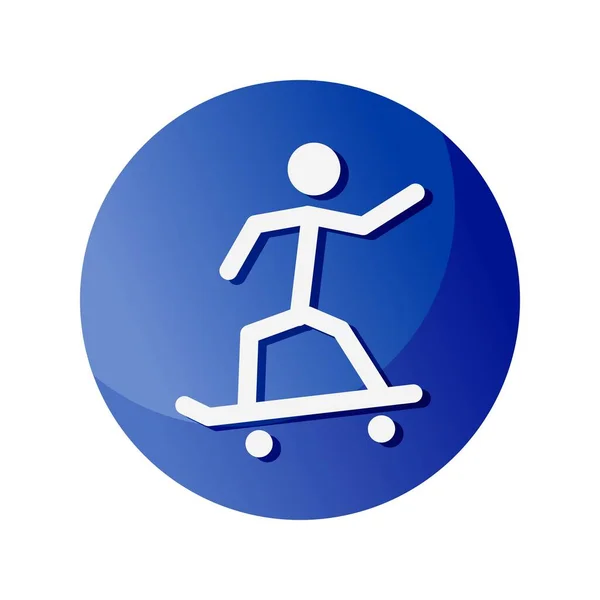 Skateboarding Ikone Ein Symbol Für Sport Und Spiel Vektorillustrationen — Stockvektor